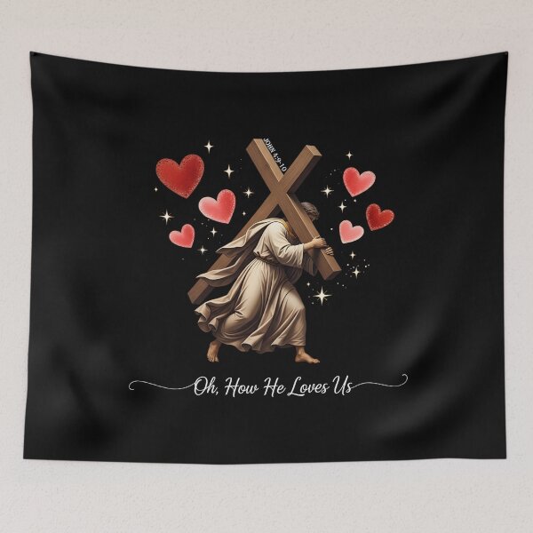 Item preview, Valentines Christian Jesus God Lover Oh How He Loves Us designed and sold by OlakunleOloroz.