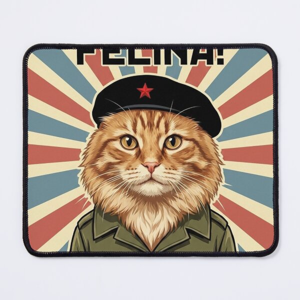 Item preview, cute cat on a revolution poster of che guevara designed and sold by Berlin-D-Prs.
