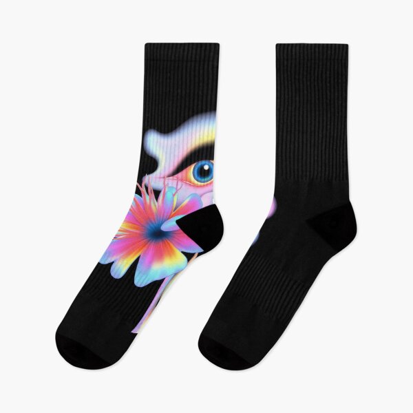 Item preview, Psychedelic glowing flowers with eyes designed and sold by Mike Kiev art.