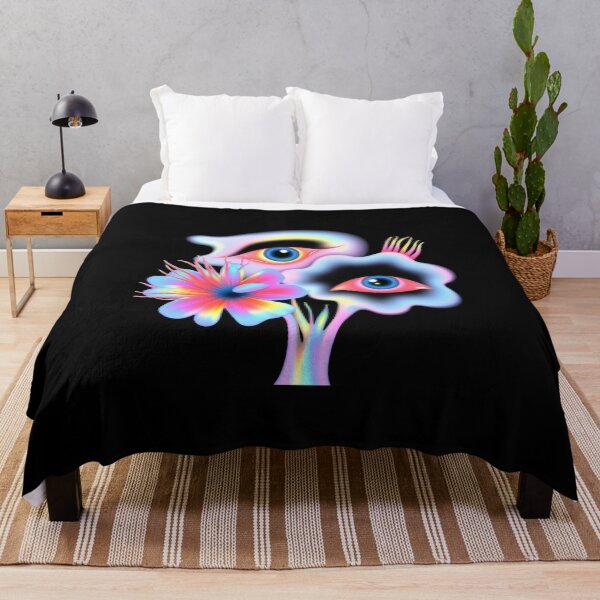 Item preview, Psychedelic glowing flowers with eyes designed and sold by Mike Kiev art.