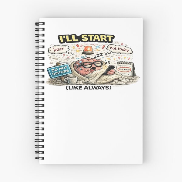 Item preview, I’ll Start Tomorrow Like Always Funny ADHD Procrastination designed and sold by FeralMindStudio.