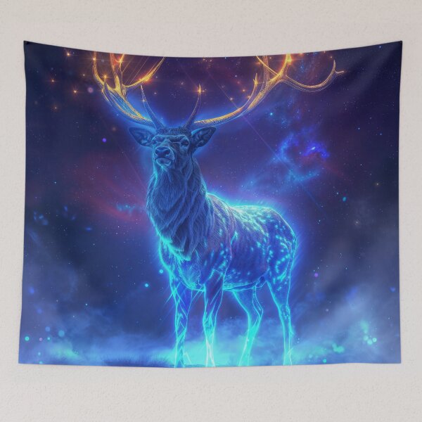 Item preview, Stag Misty Cosmic Art designed and sold by QuantumDrift.