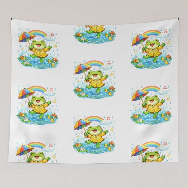 Item preview, Dancing frog in the rain designed and sold by FroggyOnly.