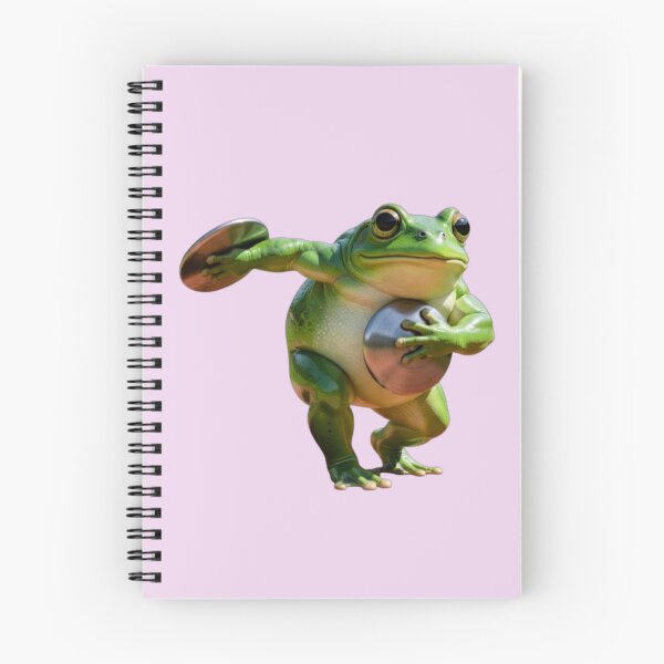 Item preview, Whimsical Frog Disc Golfer Athlete Sporty Disc Sports Animal Art designed and sold by zohocreations.