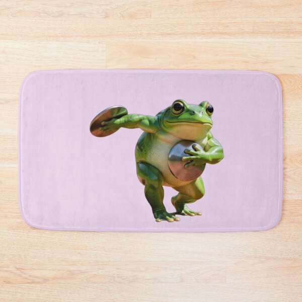 Item preview, Whimsical Frog Disc Golfer Athlete Sporty Disc Sports Animal Art designed and sold by zohocreations.