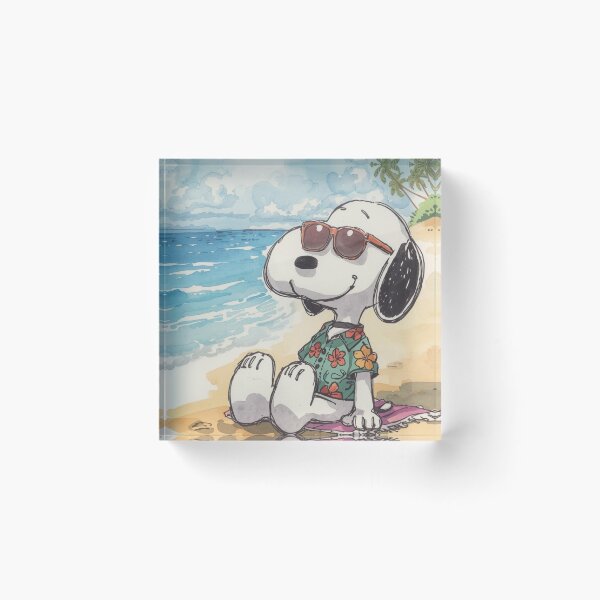 Item preview, Chilled Beach Dog - Retro Summer Vacation Watercolor designed and sold by Asmabella.