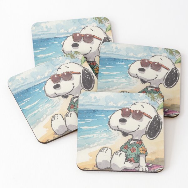Item preview, Chilled Beach Dog - Retro Summer Vacation Watercolor designed and sold by Asmabella.