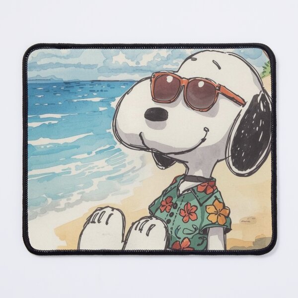 Item preview, Chilled Beach Dog - Retro Summer Vacation Watercolor designed and sold by Asmabella.