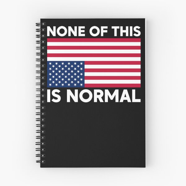 Item preview, None Of This Is Normal - American Flag Upside Down | Abolish ICE designed and sold by PixVib.