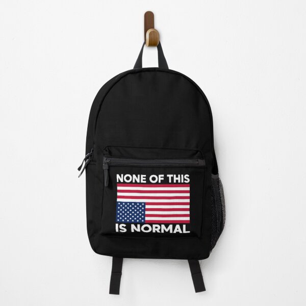 Item preview, None Of This Is Normal - American Flag Upside Down | Abolish ICE designed and sold by PixVib.