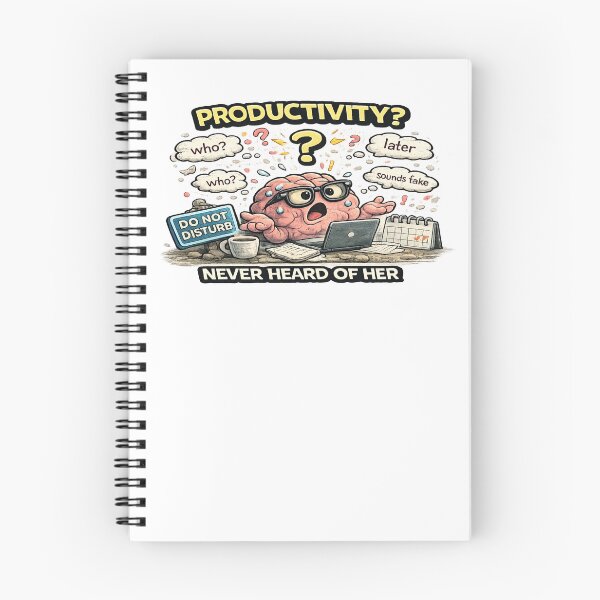 Item preview, Productivity Never Heard Of Her Funny ADHD Meme Quote designed and sold by FeralMindStudio.