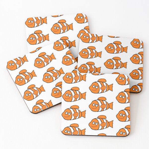 Item preview, A bright drawing of a clownfish in a children's style designed and sold by VitSArt.
