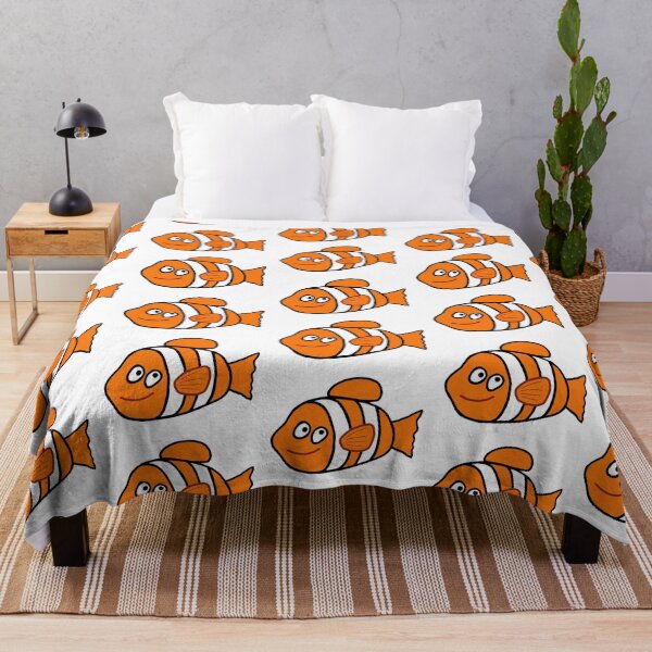 Item preview, A bright drawing of a clownfish in a children's style designed and sold by VitSArt.
