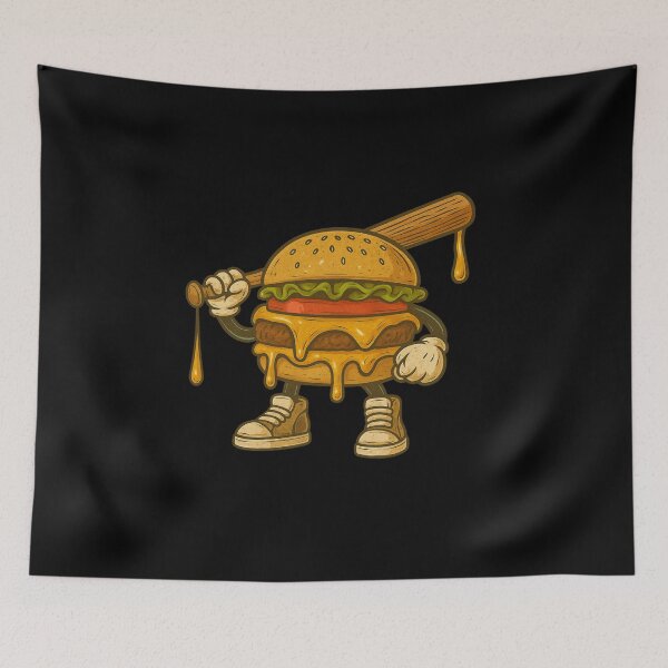 Item preview, Badass Burger Mascot Art designed and sold by flagylART.