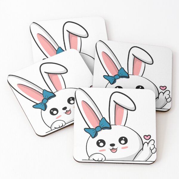 Item preview, "Saranghae Bunny" - Cute Kawaii Finger Heart Rabbit designed and sold by LYAN-STORE.