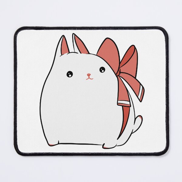 Item preview, "Red Bow Kawaii Kitty" - Cute Mochi Cat designed and sold by LYAN-STORE.