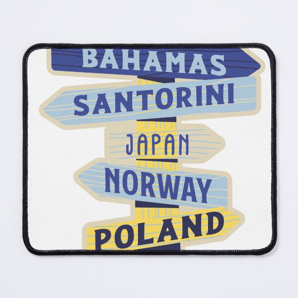 Item preview, A playful travel-themed illustration featuring iconic destinations from around the world. designed and sold by Symbolis.