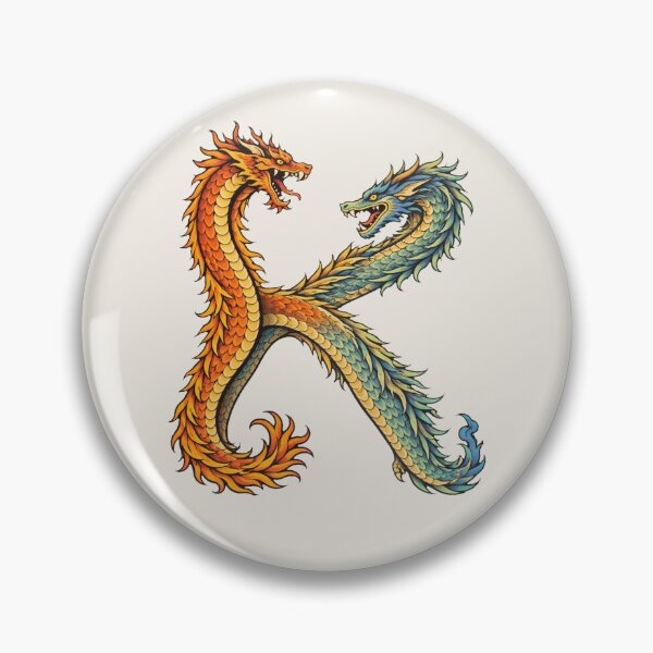 Item preview, Dragon Sigil Letter K designed and sold by mikawaya studio.