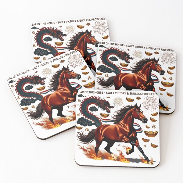 Item preview, Majestic Horse Victory Emblem T Shirt, Rapid Prosperity Mug, Lunar New Year Celebration Gift designed and sold by YMLux.