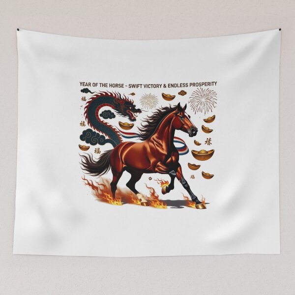 Item preview, Majestic Horse Victory Emblem T Shirt, Rapid Prosperity Mug, Lunar New Year Celebration Gift designed and sold by YMLux.