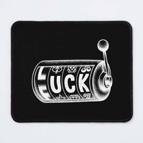 Item preview, Fuck Luck pun slot machine gambling illustration designed and sold by CreareAT.