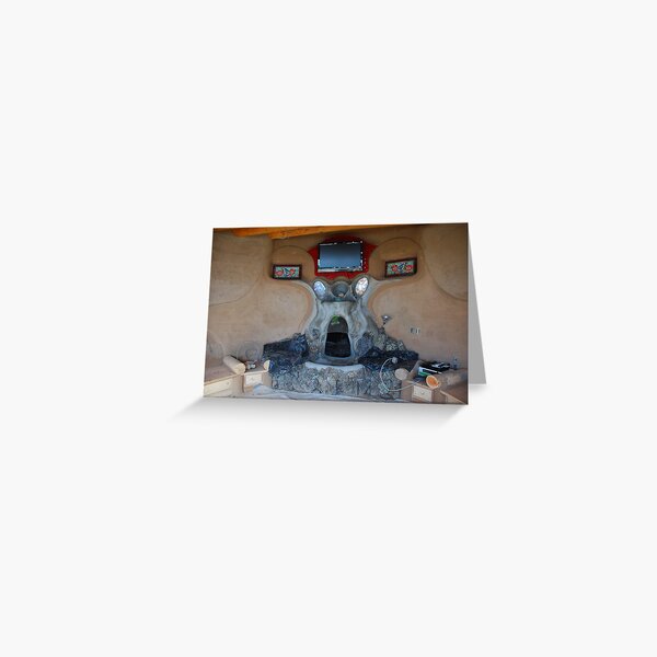 Earthship fireplace Greeting Card