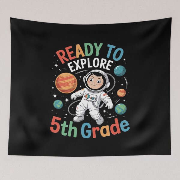 Item preview, First day Kids Welcome back to School Astronaut 5th grade 2 designed and sold by joyouartArt.