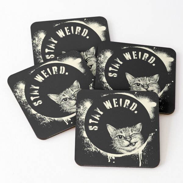 Item preview, Stay Weird Crazy Cat Vintage Graffiti Artwork designed and sold by CreareAT.