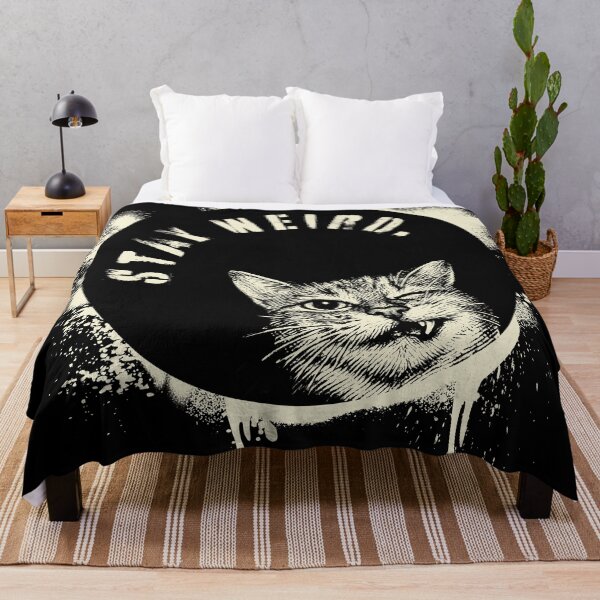 Item preview, Stay Weird Crazy Cat Vintage Graffiti Artwork designed and sold by CreareAT.