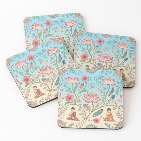 Item preview, Colorfull boho yoga pattern designed and sold by Tisunigo.