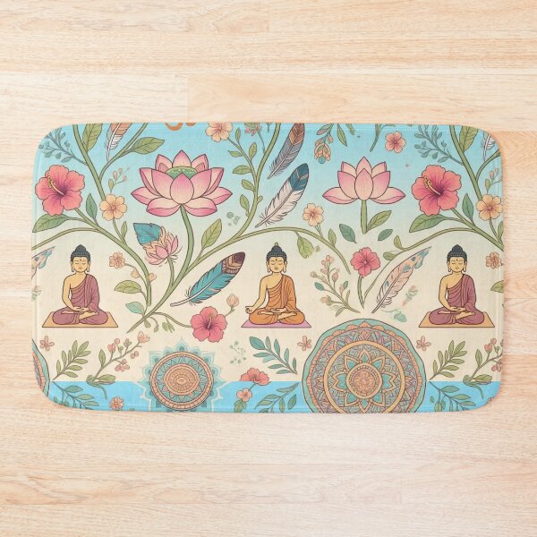 Item preview, Colorfull boho yoga pattern designed and sold by Tisunigo.
