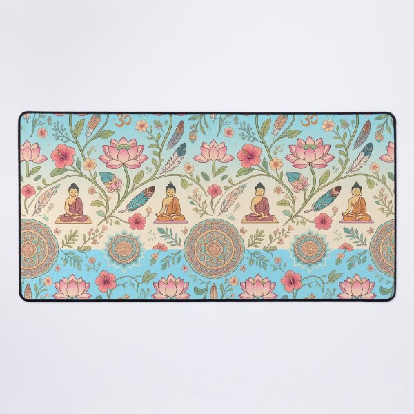Item preview, Colorfull boho yoga pattern designed and sold by Tisunigo.