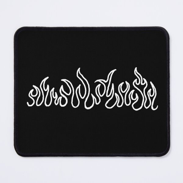 Item preview, White Fire Flames Blaze Outline designed and sold by CDPrintsDesigns.