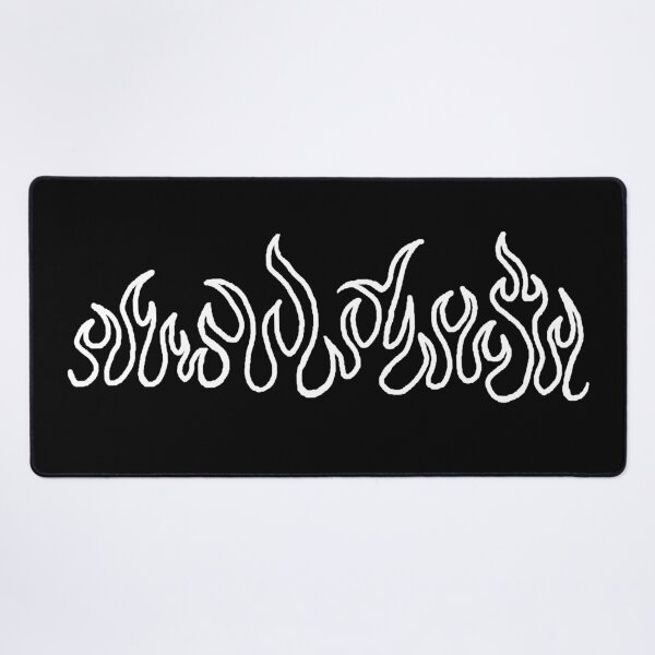 Item preview, White Fire Flames Blaze Outline designed and sold by CDPrintsDesigns.