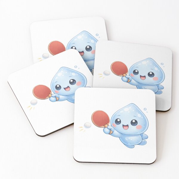 Item preview, Cute Water Drop Playing Table Tennis designed and sold by Moonya26.
