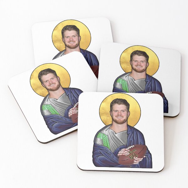 Item preview, Saint Sam Darnold of the Seattle Seahawks designed and sold by Pop Culture Bling.