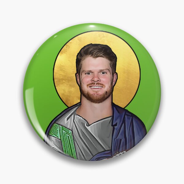 Item preview, Saint Sam Darnold of the Seattle Seahawks designed and sold by Pop Culture Bling.