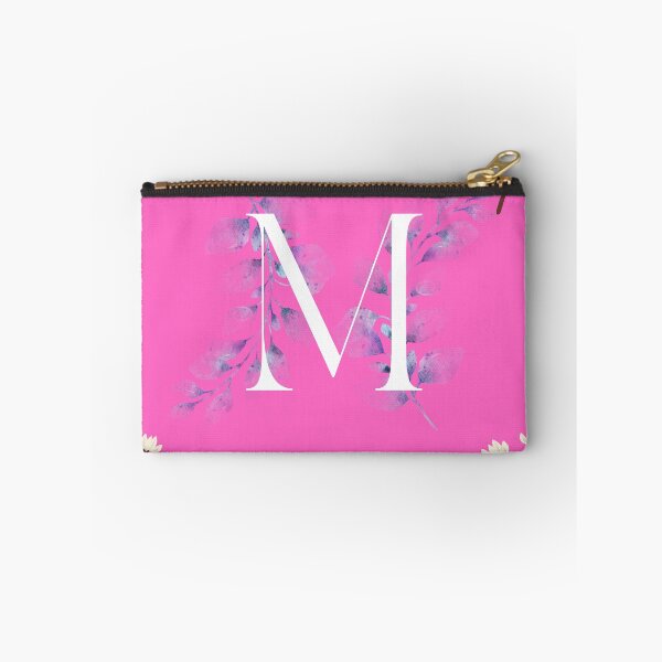 Item preview, Floral Letter M Monogram Pink Botanical Design designed and sold by Mircreativity01.