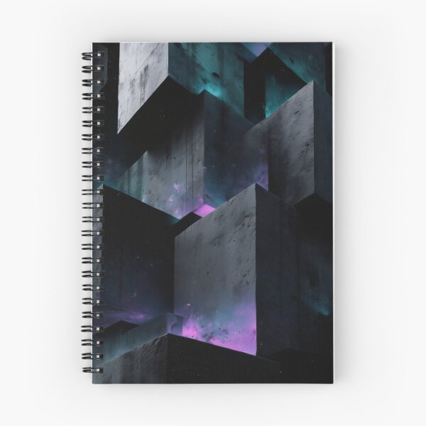 Item preview, Fragmented Brutalist Forms in Cosmic Void designed and sold by LuminousFoundry.