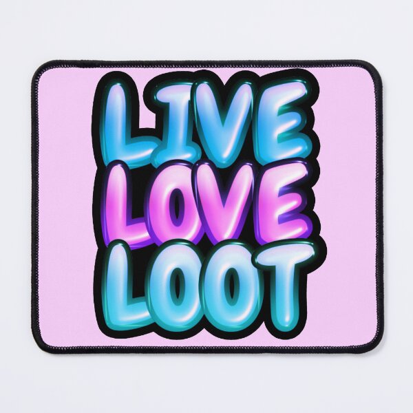 Item preview, Live Love Loot Bubble Style Text designed and sold by Vinji-art.