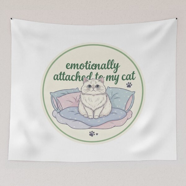 Item preview, emotionally attached to my cat  designed and sold by YasminAnday.