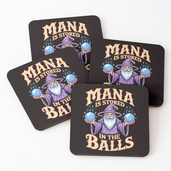 Item preview, Mana Is Stored in the Balls – Funny Wizard RPG Humor Quote designed and sold by Redgiant87x.