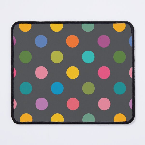 Item preview, Colorful Polka Dots on Dark Gray designed and sold by DuckyRubin.