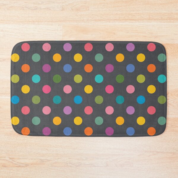 Item preview, Colorful Polka Dots on Dark Gray designed and sold by DuckyRubin.