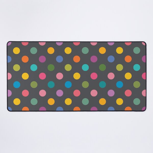 Item preview, Colorful Polka Dots on Dark Gray designed and sold by DuckyRubin.