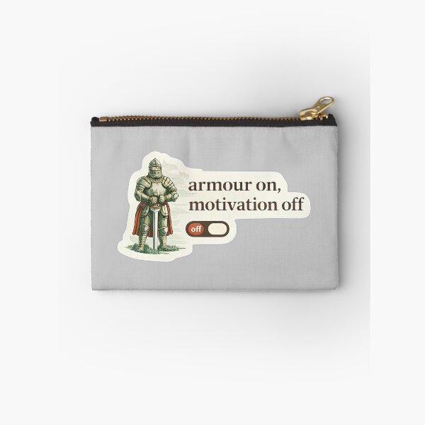 Item preview, Armour On Motivation Off Gamer Meme designed and sold by Retr0Tshirts.