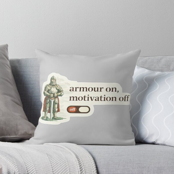 Item preview, Armour On Motivation Off Gamer Meme designed and sold by Retr0Tshirts.