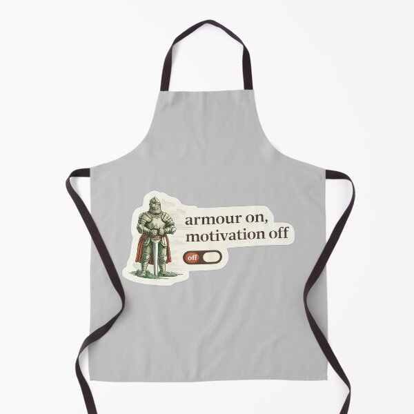 Item preview, Armour On Motivation Off Gamer Meme designed and sold by Retr0Tshirts.
