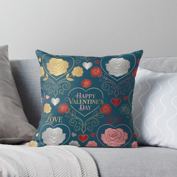 Item preview, Ornate Teal and Gold Valentine Floral Pattern designed and sold by DGtaLrtcom.