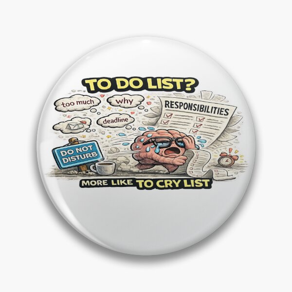 Item preview, To Do List More Like To Cry List Funny ADHD Meme designed and sold by FeralMindStudio.